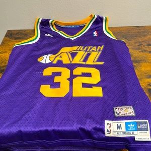 Worn Once Utah Jazz Karl Malone Hardwood Classics Jersey- M